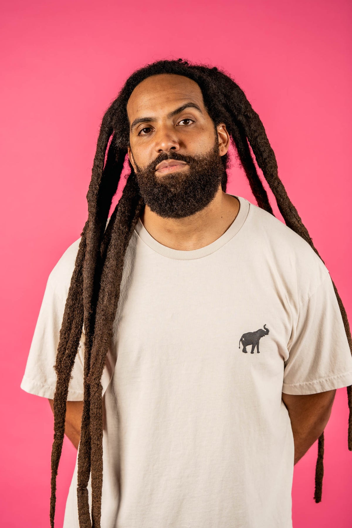 NBDY CARES TEE in BONE